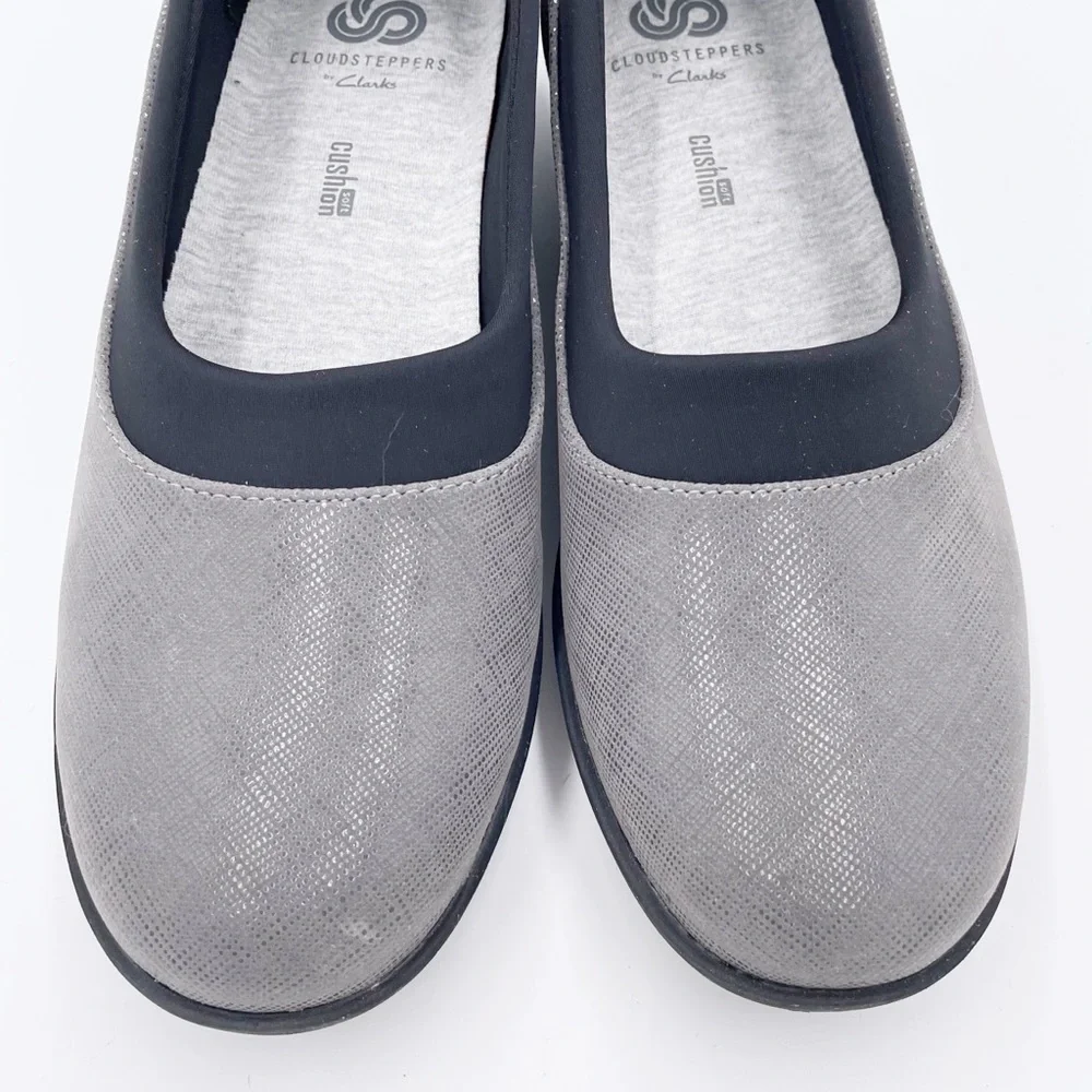 Cloudsteppers by Clarks Women's Ayla Pure Closed Toe Loafers Flats Size 6.5 Grey